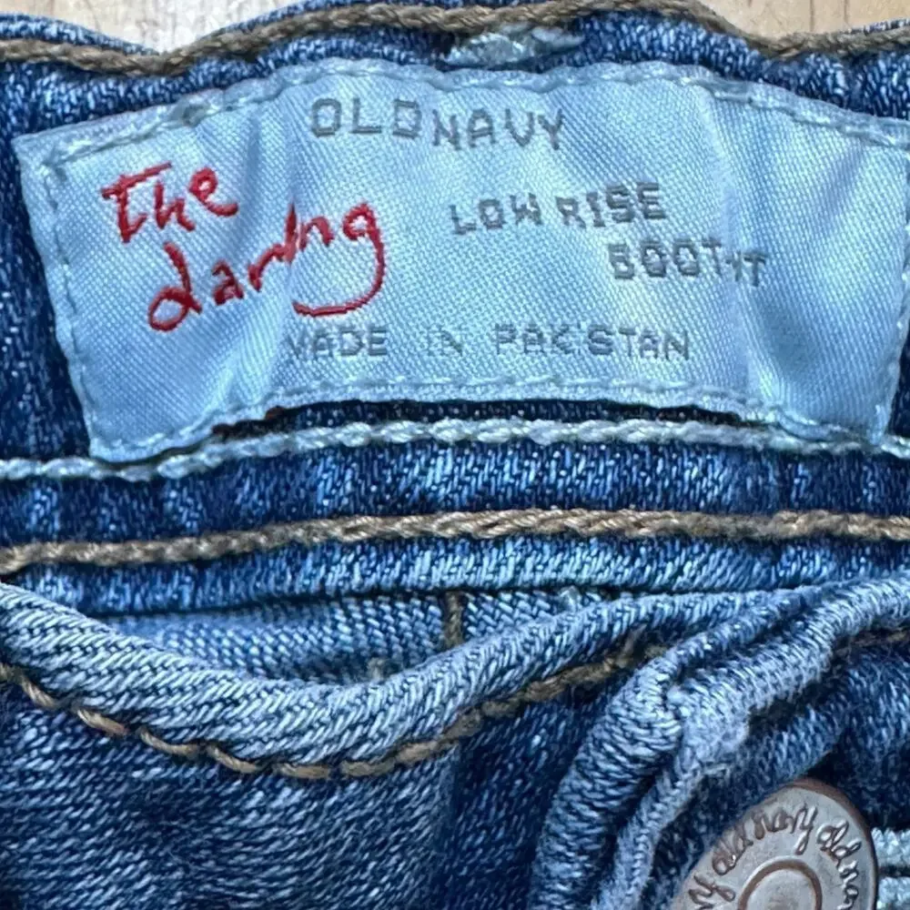 Girls Old Navy The Darling Boot-Cut Jeans sz 6 SLIM adjustable waist